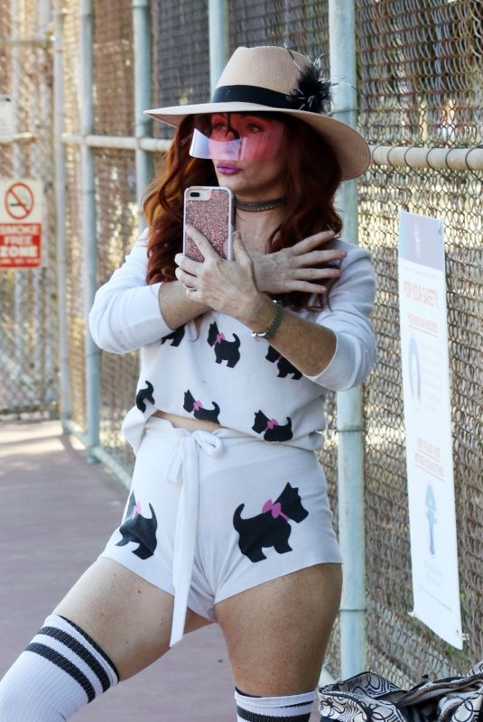 PHOEBE PRICE at a Tennis Courts in Los Angeles 11/20/2020