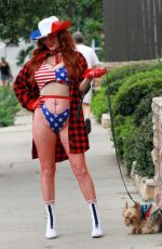 PHOEBE PRICE in a Patriotic Bikini Out in Los Angeles 11/06/2020