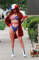 PHOEBE PRICE in a Patriotic Bikini Out in Los Angeles 11/06/2020