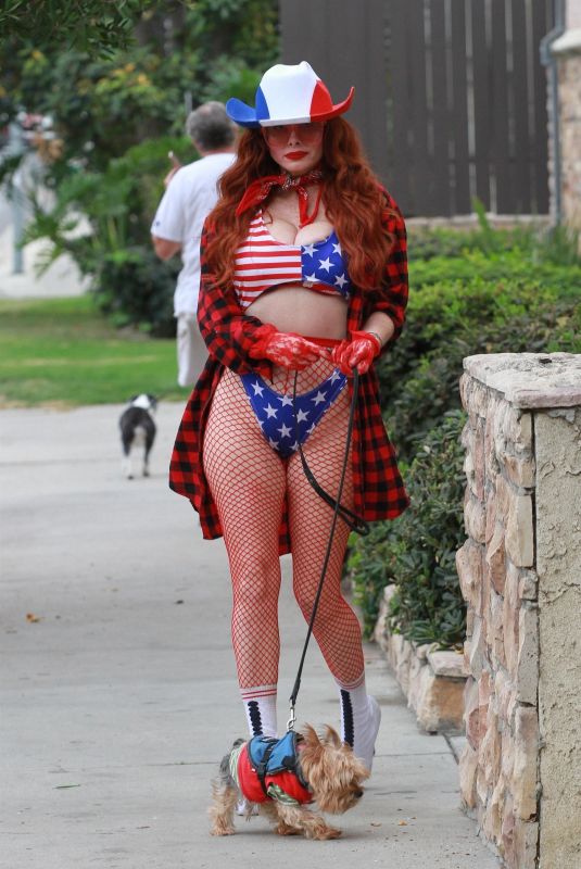 PHOEBE PRICE in a Patriotic Bikini Out in Los Angeles 11/06/2020