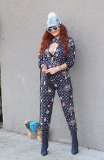 PHOEBE PRICE Out with Her Dog Henry in Hollywood 11/24/2020