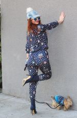 PHOEBE PRICE Out with Her Dog Henry in Hollywood 11/24/2020