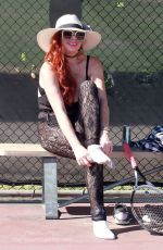PHOEBE PRICE Playig Tennis in Los Angeles 11/05/2020