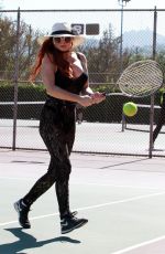 PHOEBE PRICE Playig Tennis in Los Angeles 11/05/2020