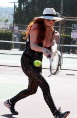 PHOEBE PRICE Playig Tennis in Los Angeles 11/05/2020