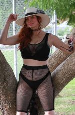 PHOEBE PRICE Workout at a Park in Los Angeles 10/31/2020