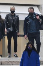 POM KLEMENTIEFF and Simon Pegg Out with Friends in Venice 10/31/2020