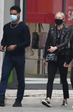 POM KLEMENTIEFF and Simon Pegg Out with Friends in Venice 10/31/2020