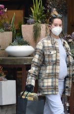 Pregnant ASHLEY TOSDALE Out Shopping in Los Angeles 11/06/2020