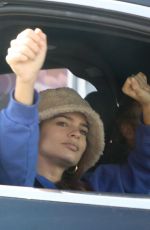 Pregnant EMILY RATAJKOWSKI Drives on Biden’s Victory Parade in West Hollywood 11/07/2020