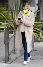 Pregnant EMMA ROBERTS Out for Morning Coffee in Los Angeles 11/23/2020