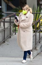 Pregnant EMMA ROBERTS Out for Morning Coffee in Los Angeles 11/23/2020
