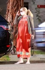 Pregnant EMMA ROBERTS Out in Los Feliz 11/14/2020