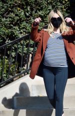 Pregnant EMMA ROBERTS Out on Tthanksgiving Day in Los Angeles 11/25/2020