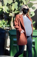 Pregnant EMMA ROBERTS Out on Tthanksgiving Day in Los Angeles 11/25/2020