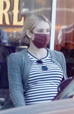 Pregnant EMMA ROBERTS Out Shopping in Los Angeles 11/09/2020