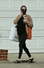 Pregnant EMMA ROBERTS Out Shopping in Los Angeles 11/19/2020