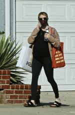 Pregnant EMMA ROBERTS Out Shopping in Los Angeles 11/19/2020