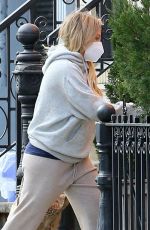 Pregnant HILARY DUFF Picking Up Delivered Food in New York 11/21/2020