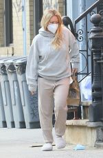 Pregnant HILARY DUFF Picking Up Delivered Food in New York 11/21/2020