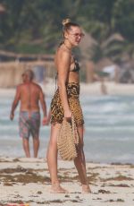 RACHEL HILBERT in Bikini at a Beach in Tulum 11/26/2020
