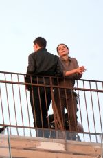 REBECCA FERGUSON and Tom Cruise on the Set Mission: Imposible 7 in Venice 11/10/2020