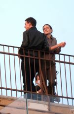 REBECCA FERGUSON and Tom Cruise on the Set Mission: Imposible 7 in Venice 11/10/2020