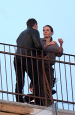 REBECCA FERGUSON and Tom Cruise on the Set Mission: Imposible 7 in Venice 11/10/2020