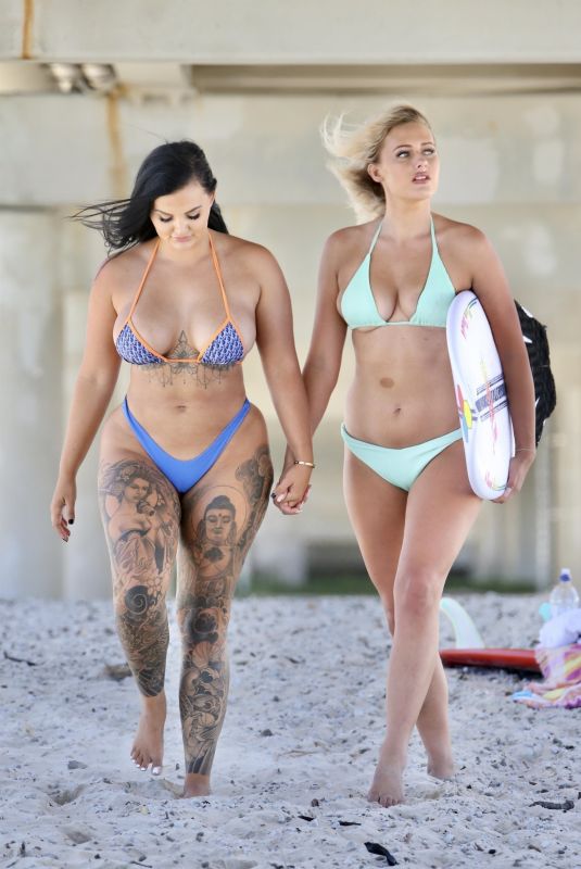 RENEE GRACIE and ELLIE JEAN COFFEY in Bikinis at a Beach on Gold Coast 11/23/2020