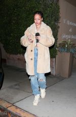 RIHANNA Leaves Giorgio Baldi in Santa Monica 11/11/2020