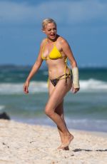 ROSE MCGOWAN in Bikini at a Beach in Tulum 11/23/2020