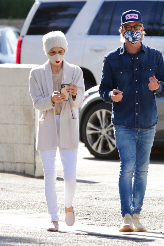 SELMA BLAIR and David Lyons Out for Coffee in Los Angeles 11/21/2020