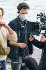 SIENNA MILLER on the Set of 