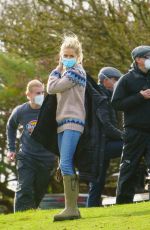 SIENNA MILLER on the Set of 