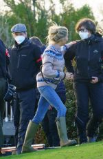 SIENNA MILLER on the Set of 