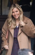 SIENNA MILLER on the Set of 