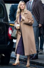 SIENNA MILLER on the Set of 