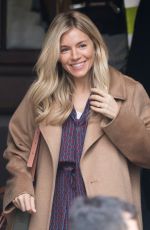 SIENNA MILLER on the Set of 