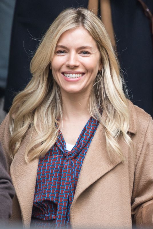 SIENNA MILLER on the Set of 
