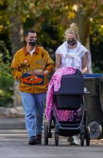 SOPHIE TURNER and Joe Jonas Out with Daughter Willa in Los Angeles 11/20/2020