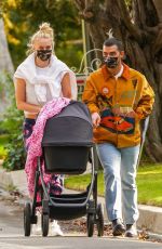 SOPHIE TURNER and Joe Jonas Out with Daughter Willa in Los Angeles 11/20/2020