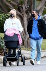 SOPHIE TURNER and Joe Jonas Out with Daughter Willa in Los Angeles 11/27/2020