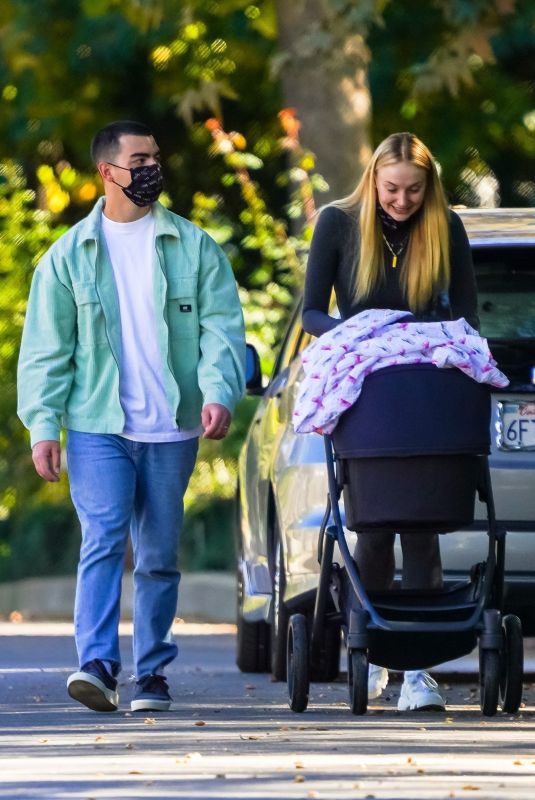 SOPHIE TURNER and Joe Jonas Out with Their Daughter Willa in Los Angeles 11/16/2020