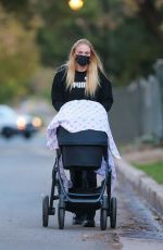 SOPHIE TURNER Out with Daughter Willa in Los Angeles 11/17/2020