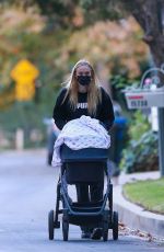 SOPHIE TURNER Out with Daughter Willa in Los Angeles 11/17/2020