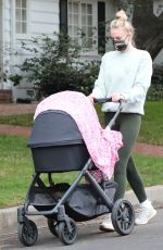 SOPHIE TURNER Out with Daughter Willa in Los Angeles 11/24/2020