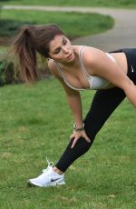 STINA SANDERS Workout at a Park in Battersea 11/19/2020