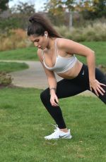 STINA SANDERS Workout at a Park in Battersea 11/19/2020