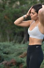 STINA SANDERS Workout at a Park in Battersea 11/19/2020