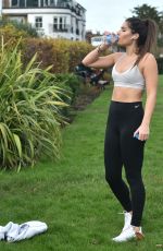 STINA SANDERS Workout at a Park in Battersea 11/19/2020